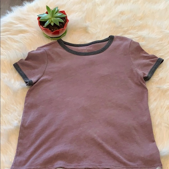American Eagle Outfitters Tops - AMERICAN EAGLE 🦅 RINGER T SHIRT. TOP.